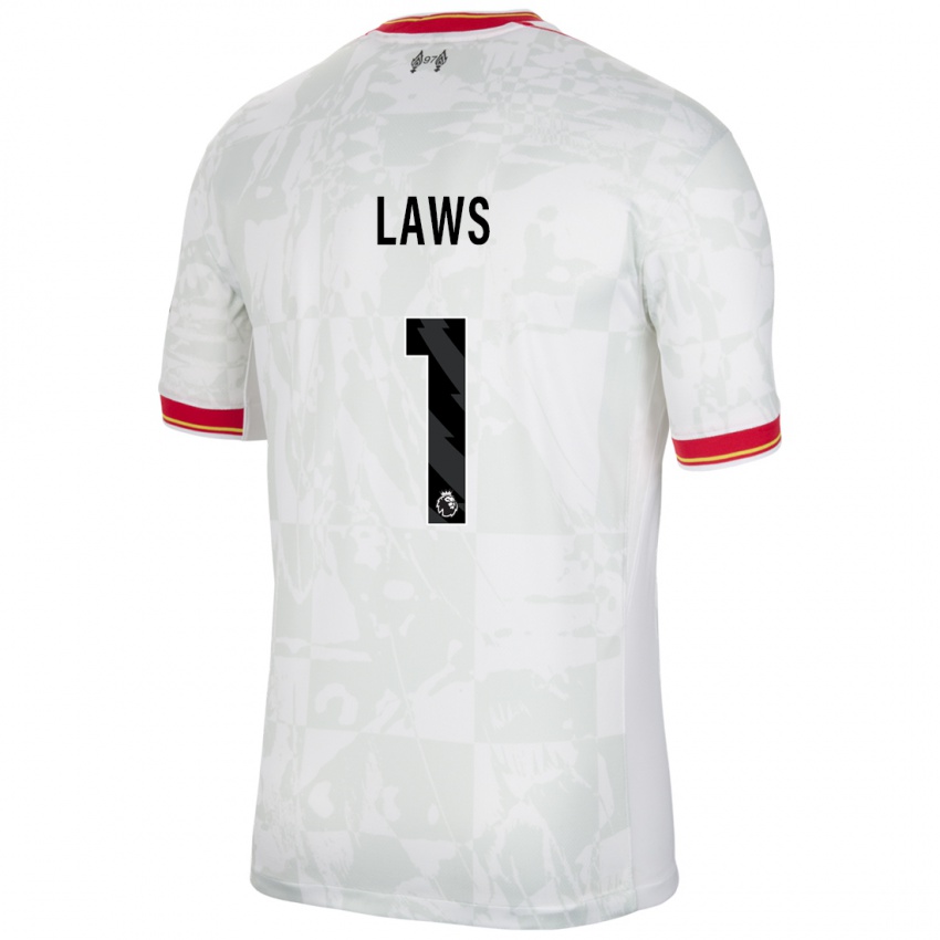 Kinder Rachael Laws #1 Weiß Rot Schwarz Ausweichtrikot Trikot 2024/25 T-Shirt