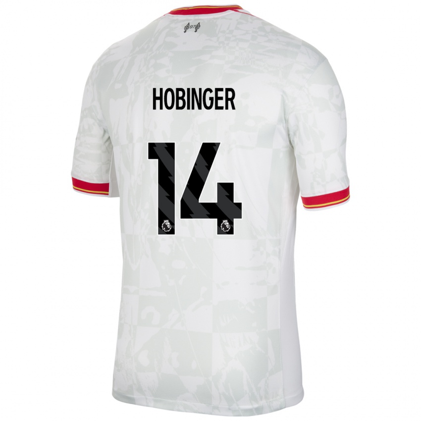 Kinder Marie Höbinger #14 Weiß Rot Schwarz Ausweichtrikot Trikot 2024/25 T-Shirt