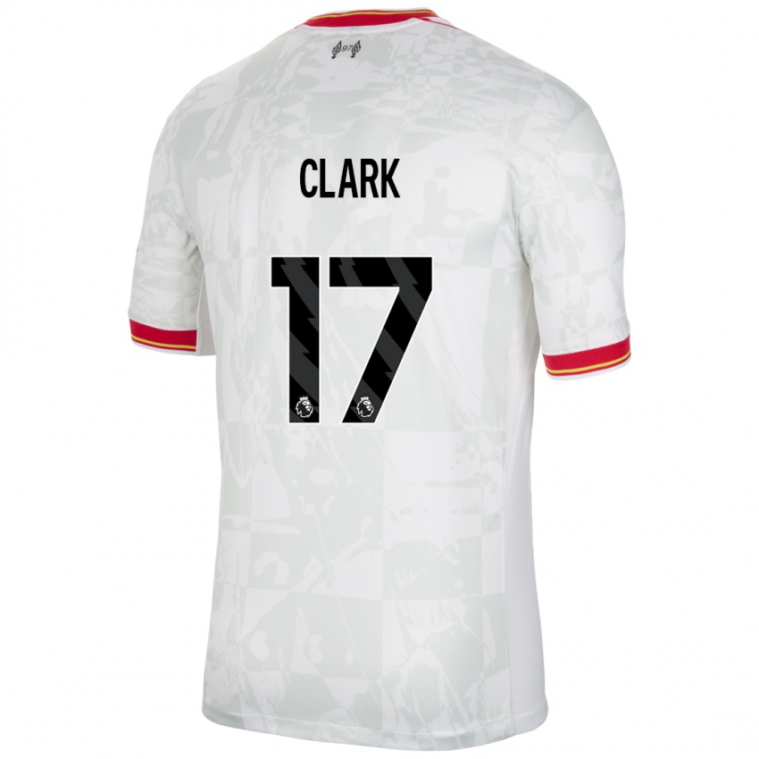 Kinder Jenna Clark #17 Weiß Rot Schwarz Ausweichtrikot Trikot 2024/25 T-Shirt