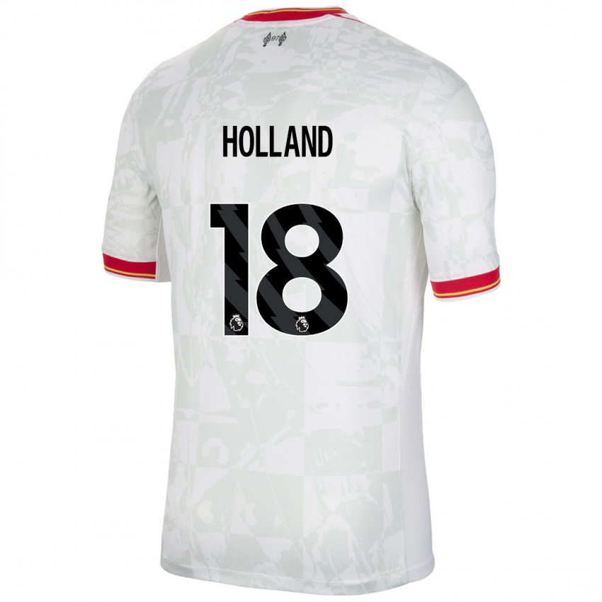 Kinder Ceri Holland #18 Weiß Rot Schwarz Ausweichtrikot Trikot 2024/25 T-Shirt