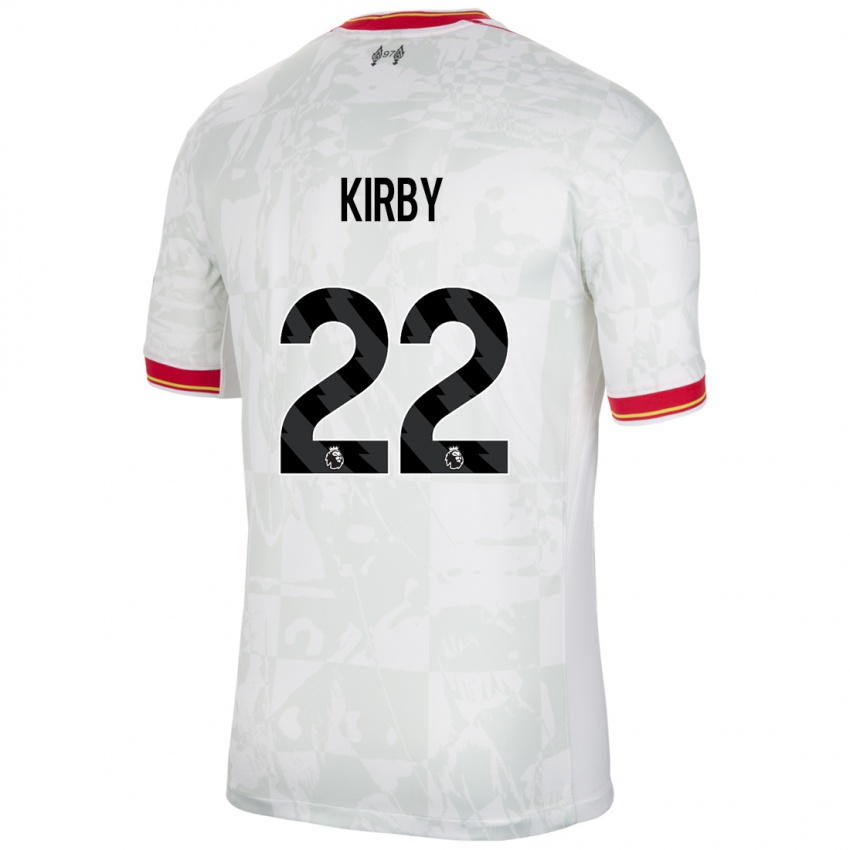 Kinder Faye Kirby #22 Weiß Rot Schwarz Ausweichtrikot Trikot 2024/25 T-Shirt