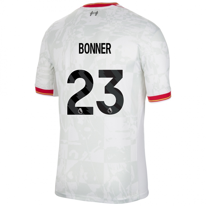 Kinder Gemma Bonner #23 Weiß Rot Schwarz Ausweichtrikot Trikot 2024/25 T-Shirt