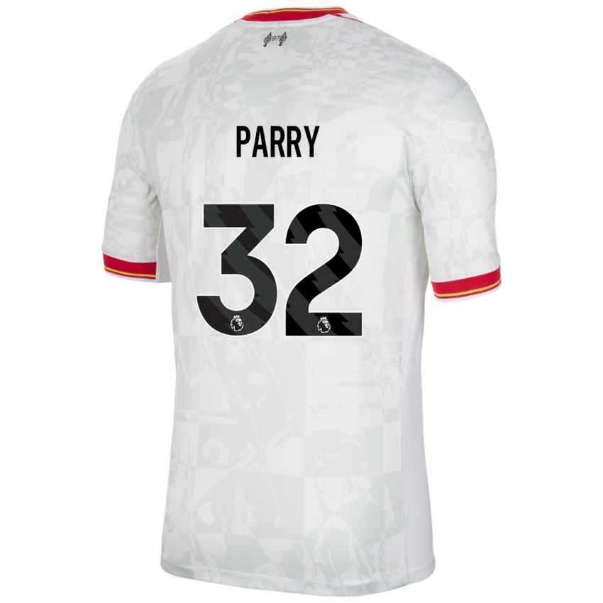 Kinder Lucy Parry #32 Weiß Rot Schwarz Ausweichtrikot Trikot 2024/25 T-Shirt