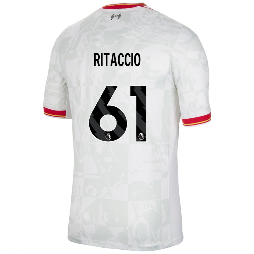 Kinder Matteo Ritaccio #61 Weiß Rot Schwarz Ausweichtrikot Trikot 2024/25 T-Shirt