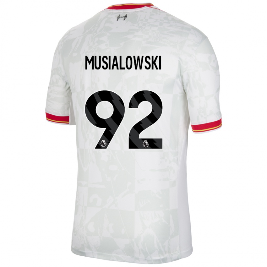 Kinder Mateusz Musialowski #92 Weiß Rot Schwarz Ausweichtrikot Trikot 2024/25 T-Shirt