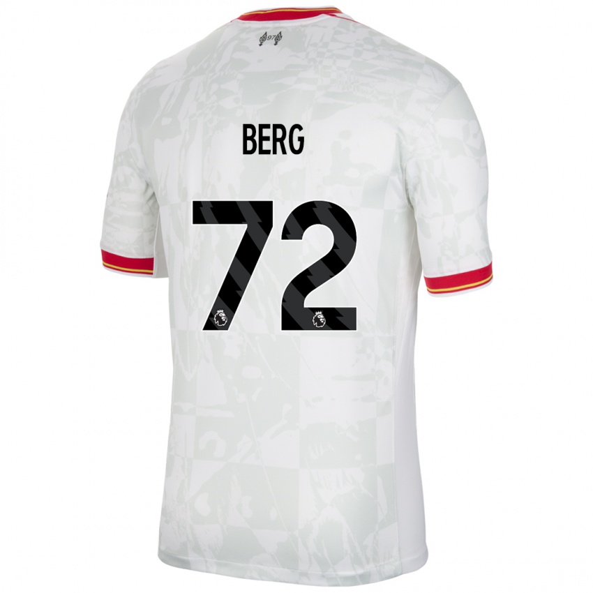 Kinder Sepp Van Den Berg #72 Weiß Rot Schwarz Ausweichtrikot Trikot 2024/25 T-Shirt