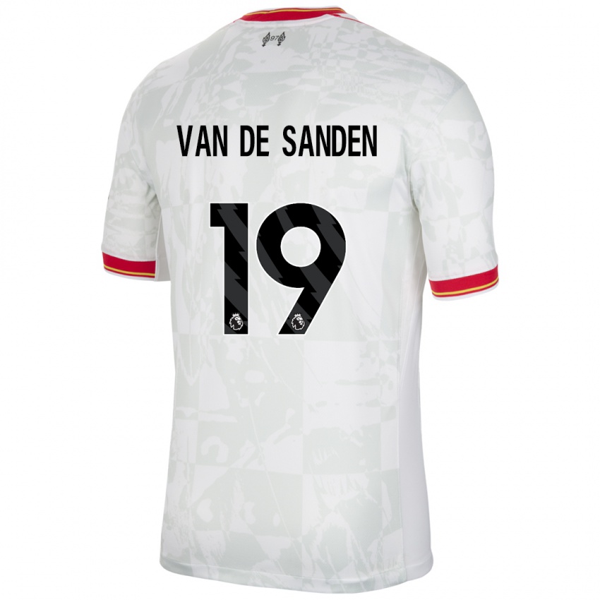 Kinder Shanice Van De Sanden #19 Weiß Rot Schwarz Ausweichtrikot Trikot 2024/25 T-Shirt