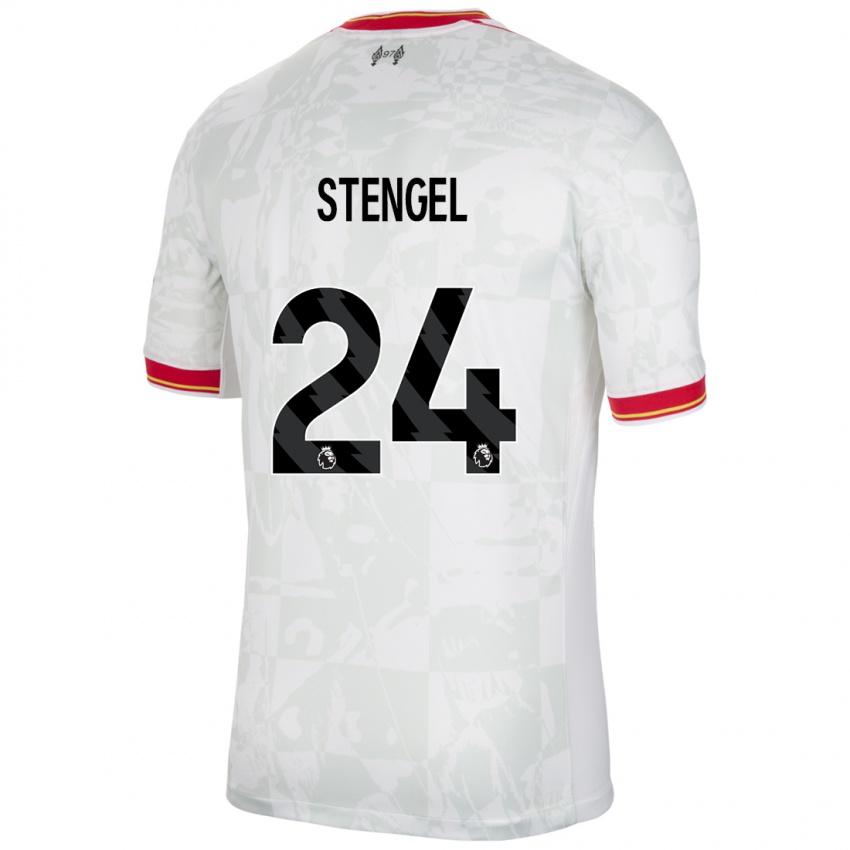 Kinder Katie Stengel #24 Weiß Rot Schwarz Ausweichtrikot Trikot 2024/25 T-Shirt