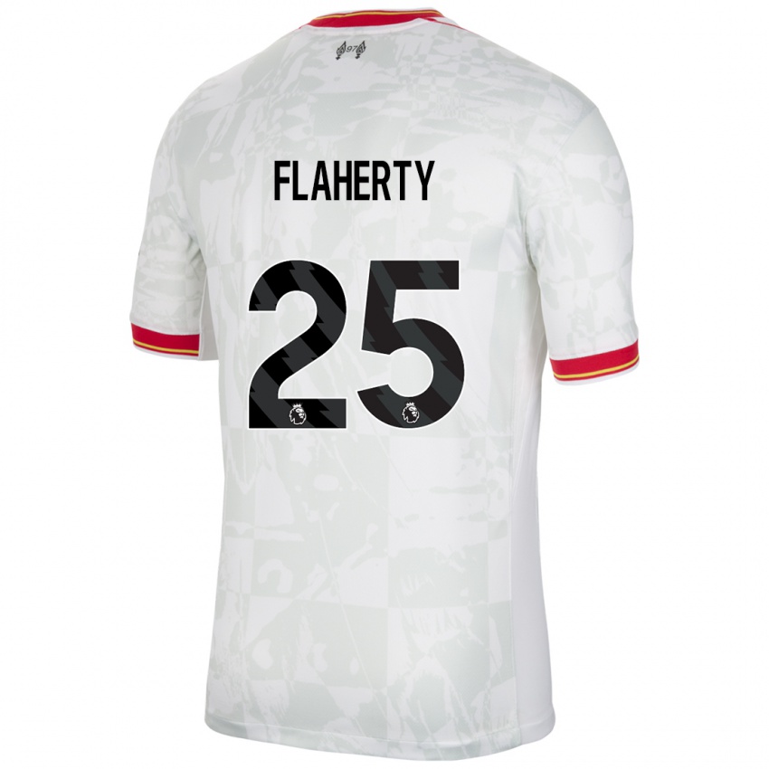 Kinder Gilly Flaherty #25 Weiß Rot Schwarz Ausweichtrikot Trikot 2024/25 T-Shirt