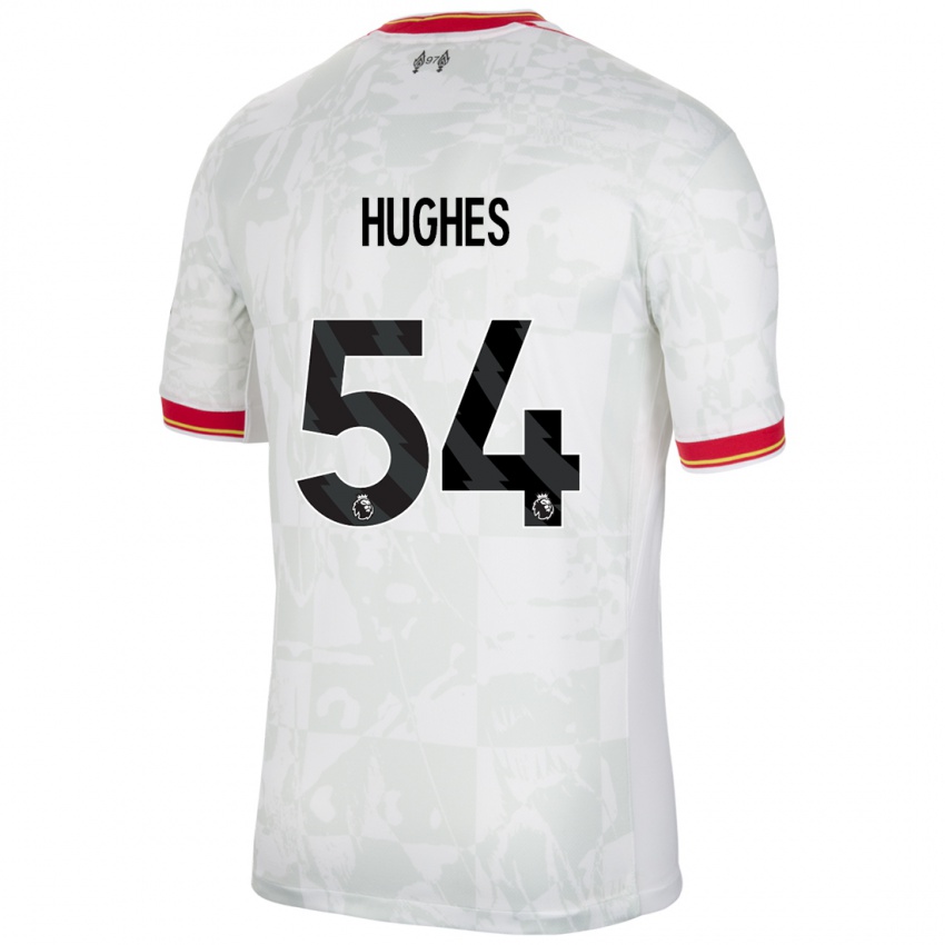 Kinder Liam Hughes #54 Weiß Rot Schwarz Ausweichtrikot Trikot 2024/25 T-Shirt