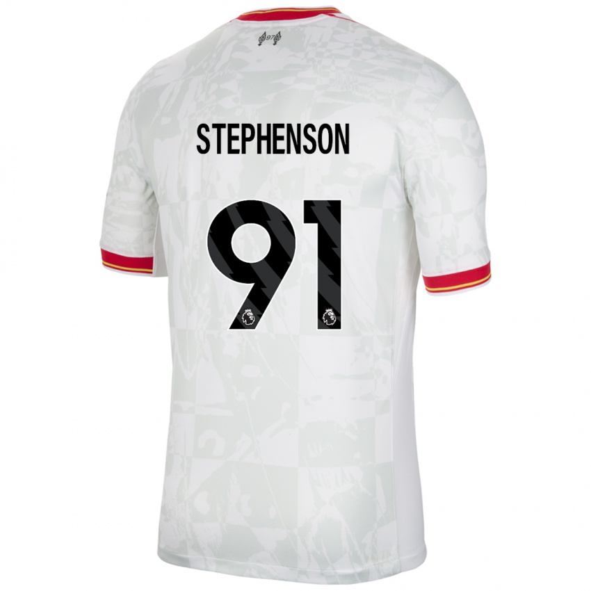 Kinder Luca Stephenson #91 Weiß Rot Schwarz Ausweichtrikot Trikot 2024/25 T-Shirt