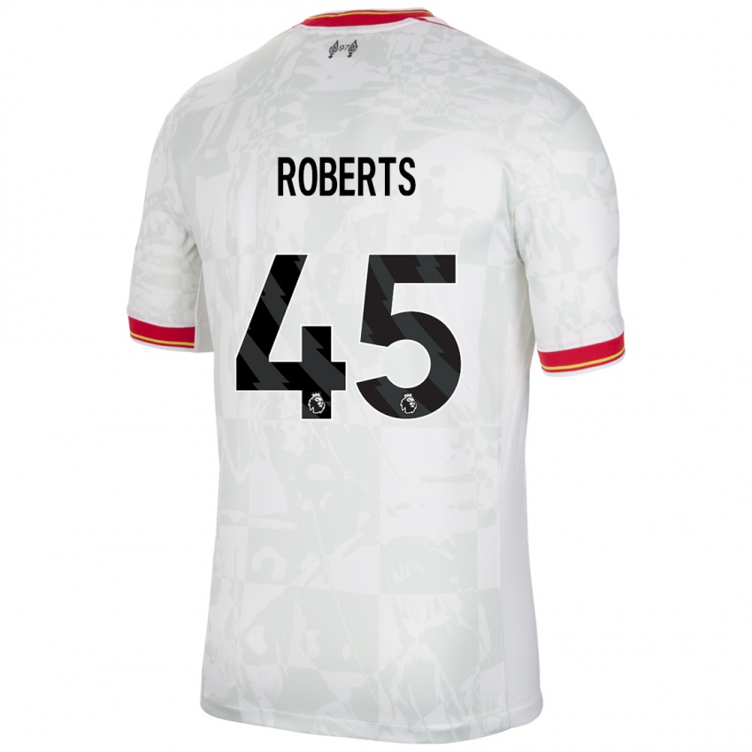 Kinder Iwan Roberts #45 Weiß Rot Schwarz Ausweichtrikot Trikot 2024/25 T-Shirt