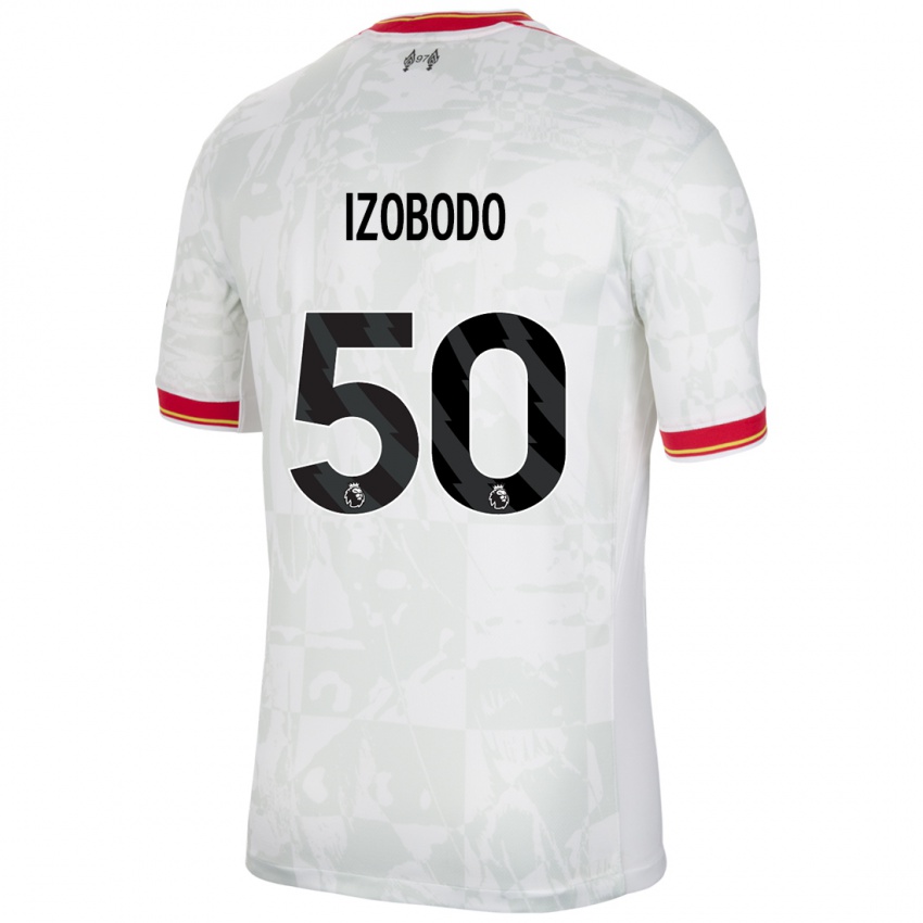 Kinder Elijah Izobodo John #50 Weiß Rot Schwarz Ausweichtrikot Trikot 2024/25 T-Shirt