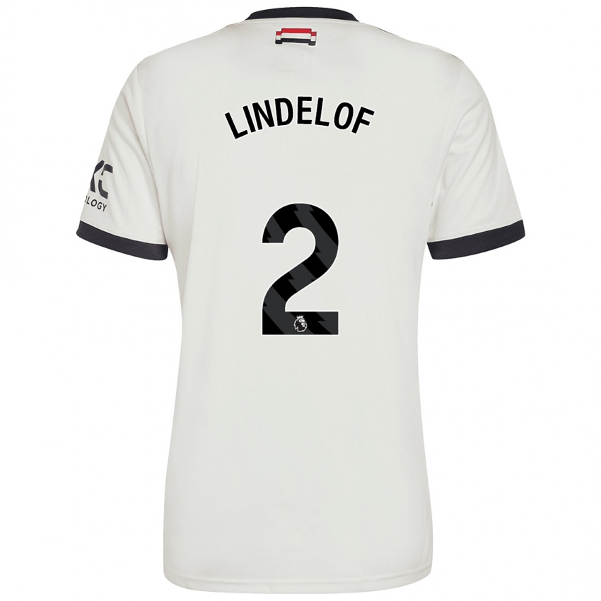 Kinder Victor Lindelof #2 Cremeweiß Ausweichtrikot Trikot 2024/25 T-Shirt