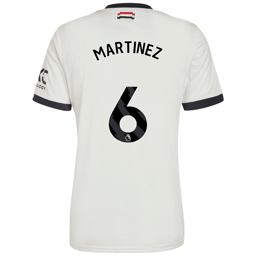 Kinder Lisandro Martinez #6 Cremeweiß Ausweichtrikot Trikot 2024/25 T-Shirt