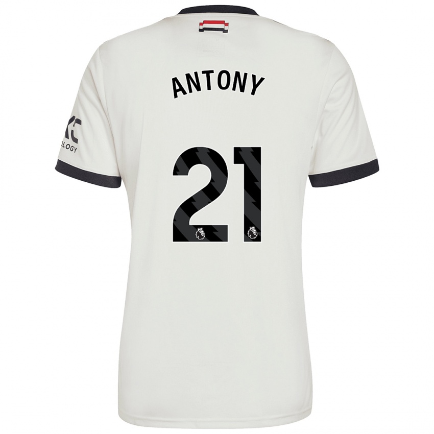 Kinder Antony #21 Cremeweiß Ausweichtrikot Trikot 2024/25 T-Shirt