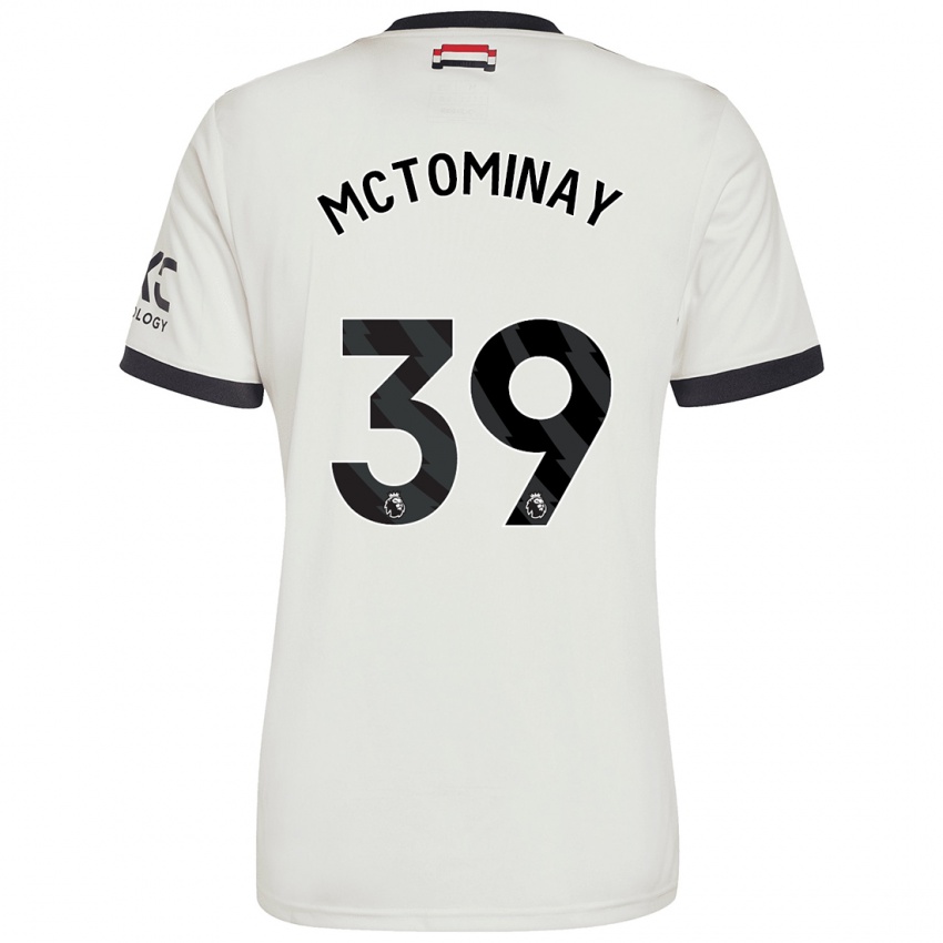 Kinder Scott Mctominay #39 Cremeweiß Ausweichtrikot Trikot 2024/25 T-Shirt