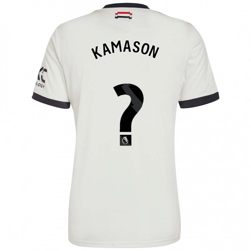 Kinder Jaydan Kamason #0 Cremeweiß Ausweichtrikot Trikot 2024/25 T-Shirt