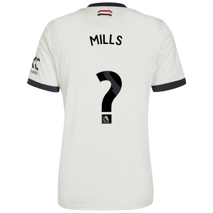 Kinder Albert Mills #0 Cremeweiß Ausweichtrikot Trikot 2024/25 T-Shirt