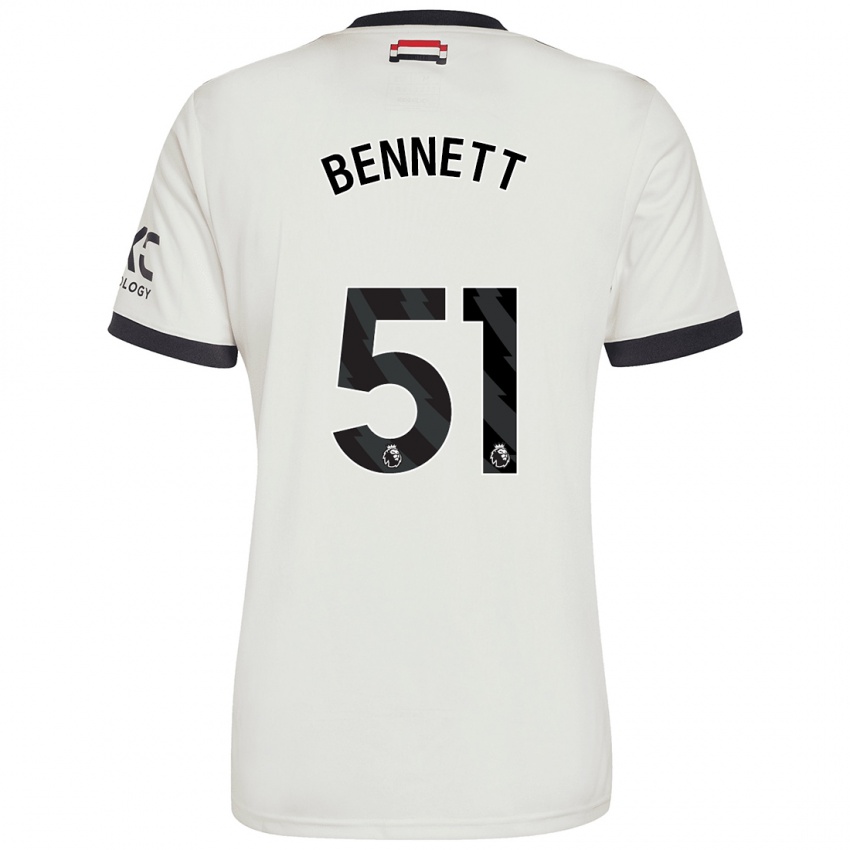 Kinder Rhys Bennett #51 Cremeweiß Ausweichtrikot Trikot 2024/25 T-Shirt