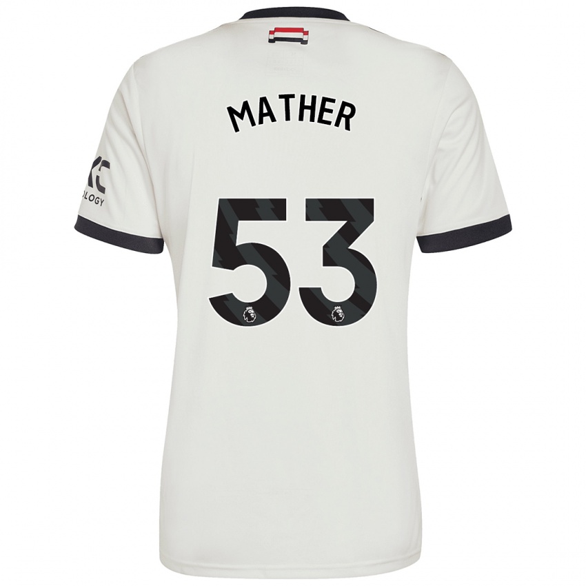 Kinder Sam Mather #53 Cremeweiß Ausweichtrikot Trikot 2024/25 T-Shirt