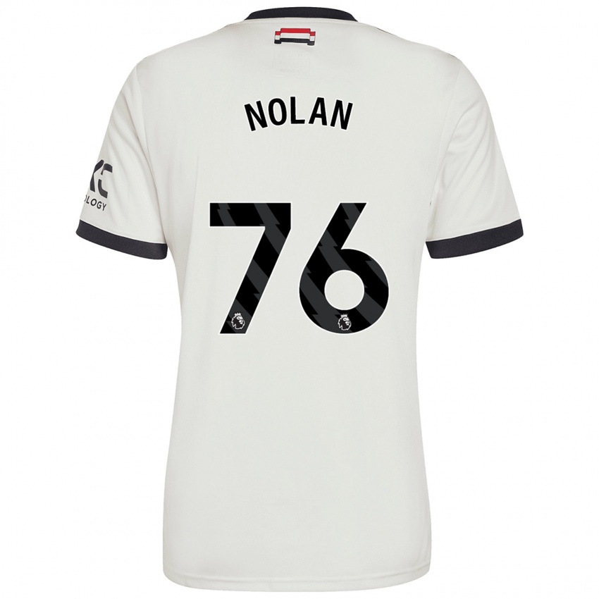 Kinder James Nolan #76 Cremeweiß Ausweichtrikot Trikot 2024/25 T-Shirt