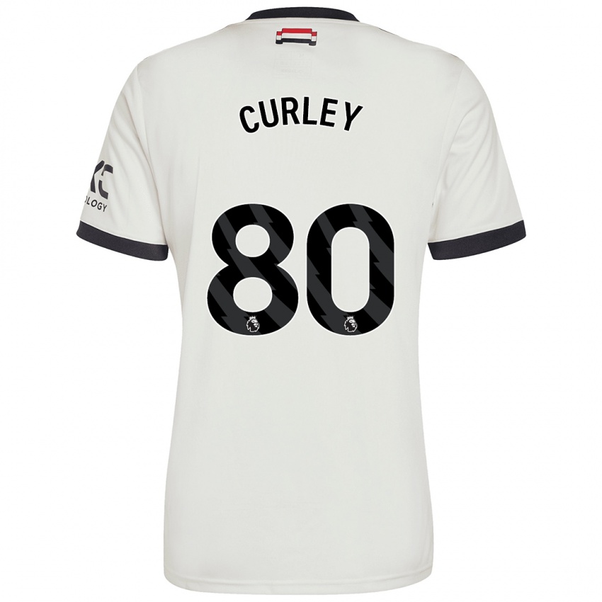 Kinder Ruben Curley #80 Cremeweiß Ausweichtrikot Trikot 2024/25 T-Shirt