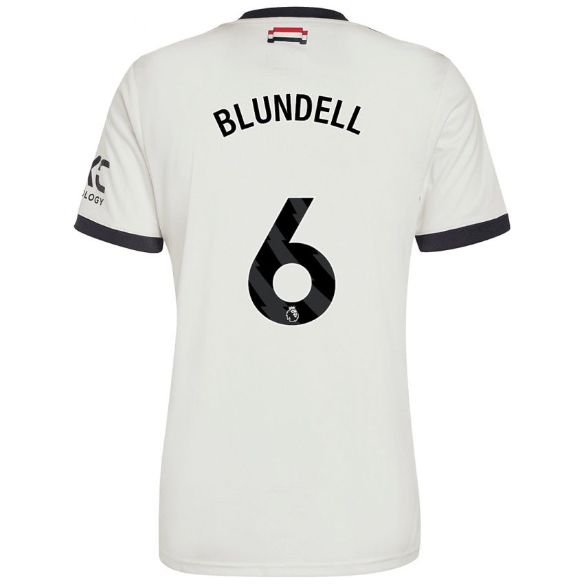 Kinder Hannah Blundell #6 Cremeweiß Ausweichtrikot Trikot 2024/25 T-Shirt