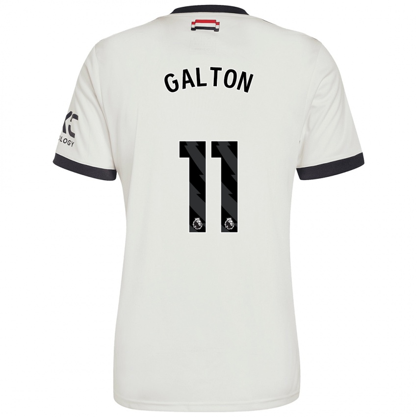 Kinder Leah Galton #11 Cremeweiß Ausweichtrikot Trikot 2024/25 T-Shirt