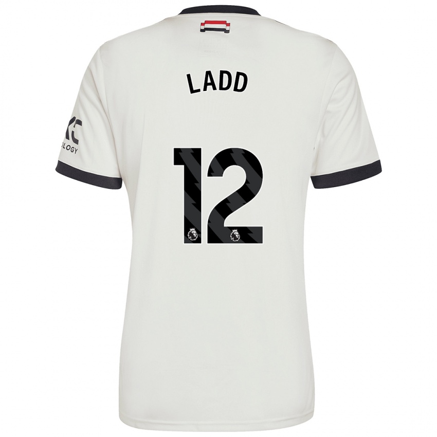 Kinder Hayley Ladd #12 Cremeweiß Ausweichtrikot Trikot 2024/25 T-Shirt