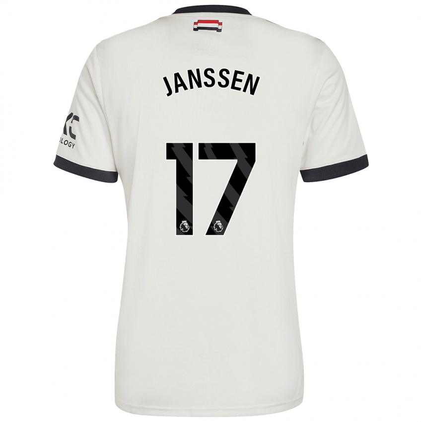 Kinder Dominique Janssen #17 Cremeweiß Ausweichtrikot Trikot 2024/25 T-Shirt