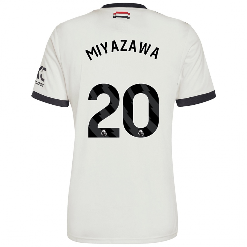 Kinder Hinata Miyazawa #20 Cremeweiß Ausweichtrikot Trikot 2024/25 T-Shirt