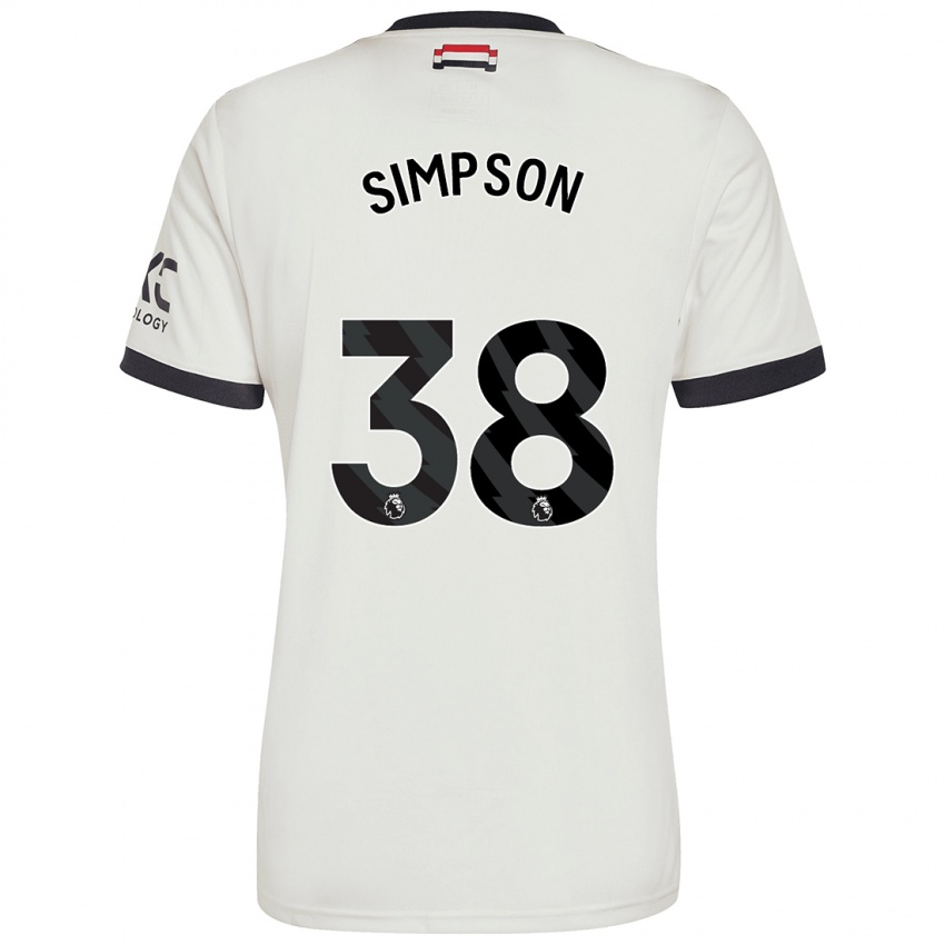 Kinder Jess Simpson #38 Cremeweiß Ausweichtrikot Trikot 2024/25 T-Shirt