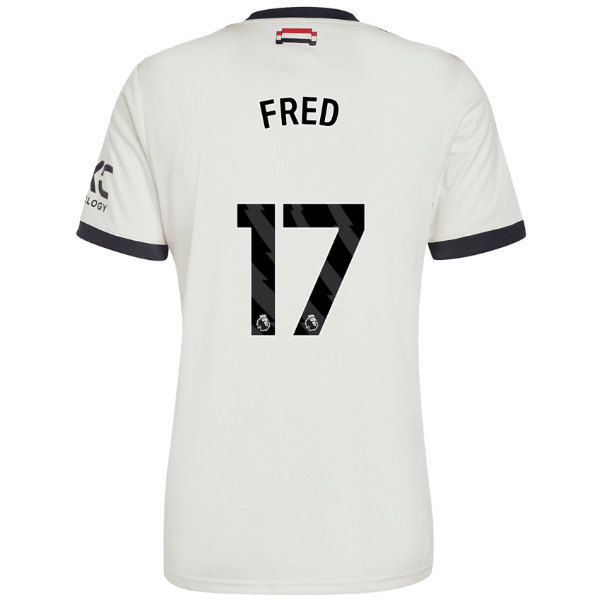 Kinder Fred #17 Cremeweiß Ausweichtrikot Trikot 2024/25 T-Shirt