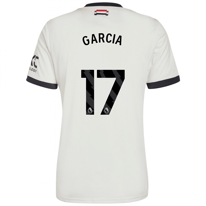 Kinder Lucia Garcia #17 Cremeweiß Ausweichtrikot Trikot 2024/25 T-Shirt