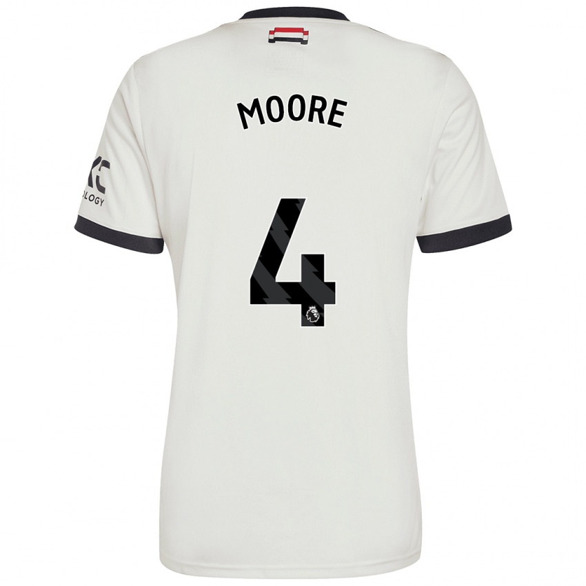 Kinder Jade Moore #4 Cremeweiß Ausweichtrikot Trikot 2024/25 T-Shirt