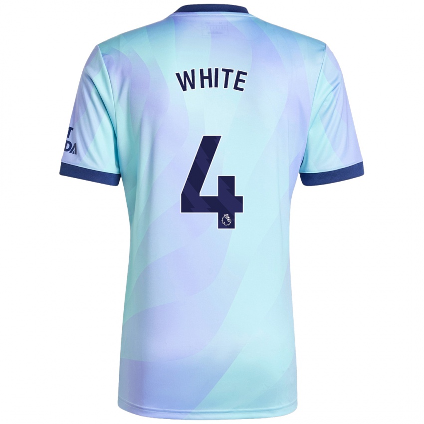 Kinder Ben White #4 Aquamarin Ausweichtrikot Trikot 2024/25 T-Shirt