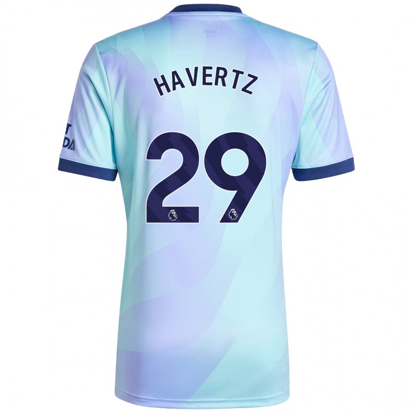 Kinder Kai Havertz #29 Aquamarin Ausweichtrikot Trikot 2024/25 T-Shirt