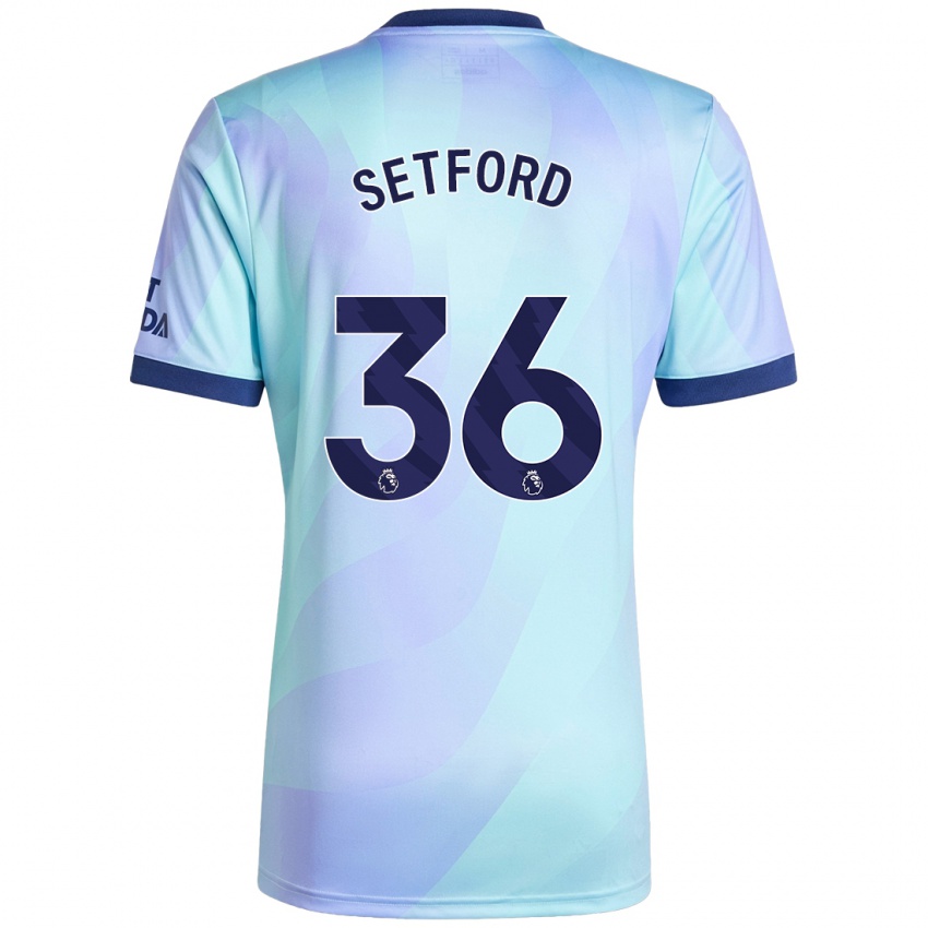 Kinder Tommy Setford #36 Aquamarin Ausweichtrikot Trikot 2024/25 T-Shirt