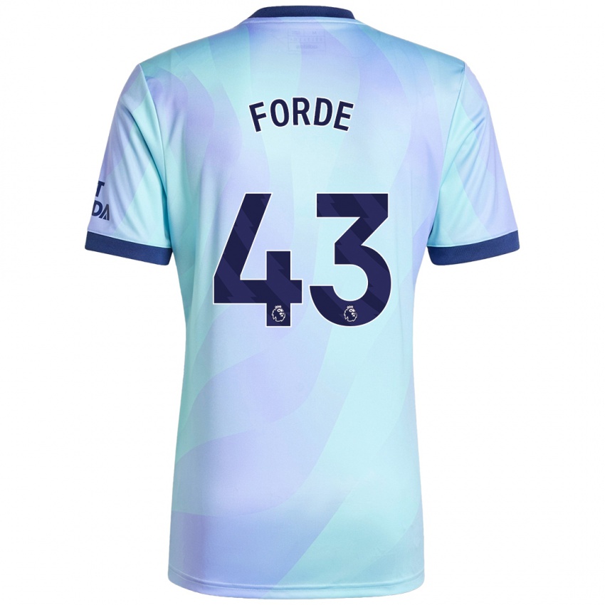 Kinder Romari Forde #43 Aquamarin Ausweichtrikot Trikot 2024/25 T-Shirt