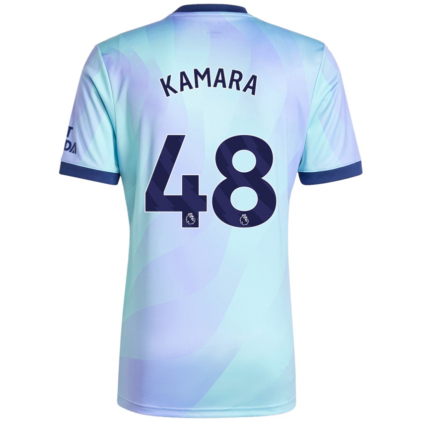 Kinder Osman Kamara #48 Aquamarin Ausweichtrikot Trikot 2024/25 T-Shirt