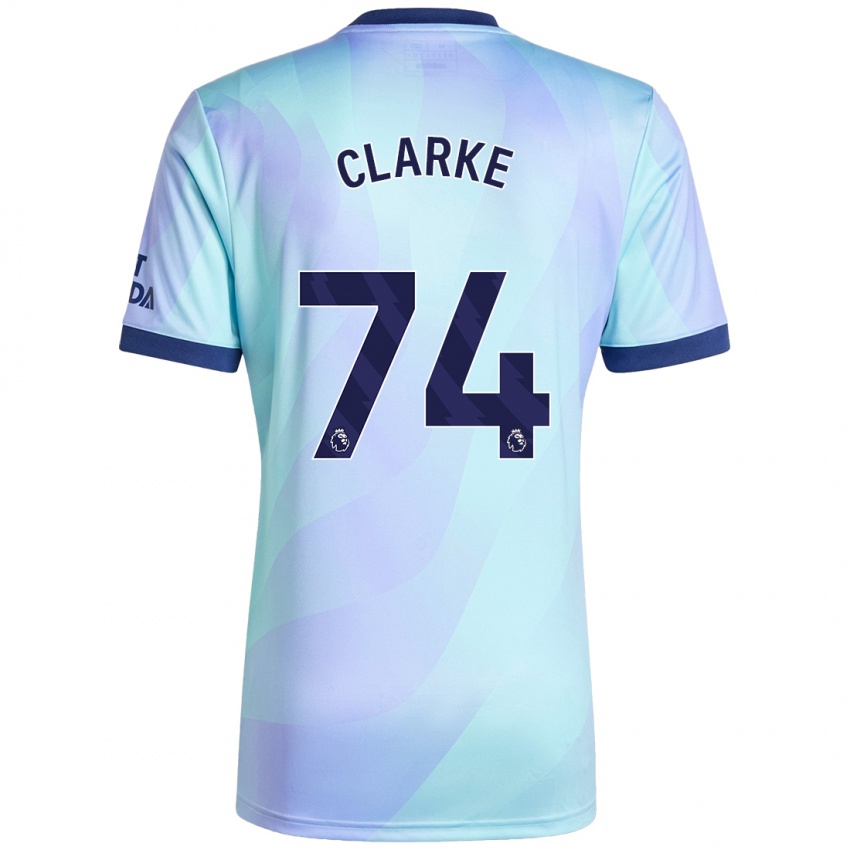 Kinder Brayden Clarke #74 Aquamarin Ausweichtrikot Trikot 2024/25 T-Shirt