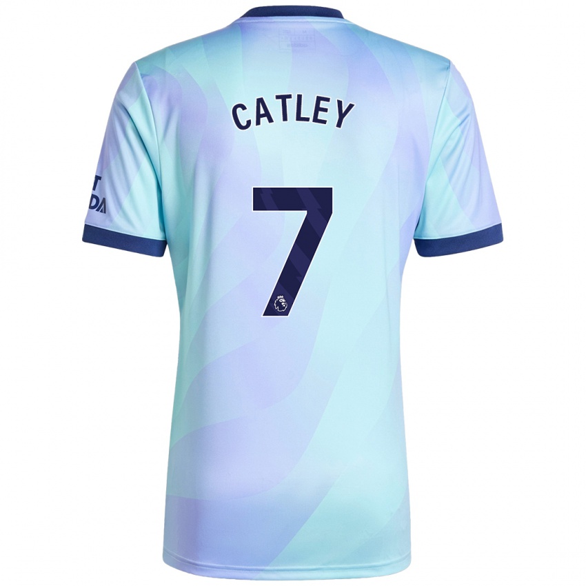 Kinder Stephanie Catley #7 Aquamarin Ausweichtrikot Trikot 2024/25 T-Shirt