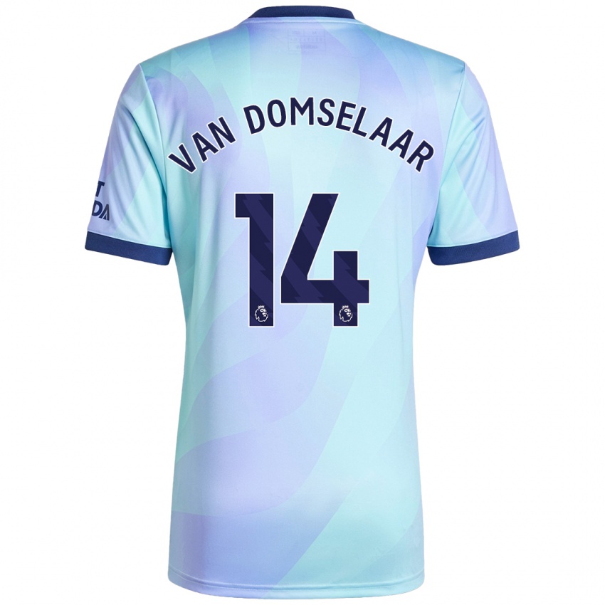 Kinder Daphne Van Domselaar #14 Aquamarin Ausweichtrikot Trikot 2024/25 T-Shirt