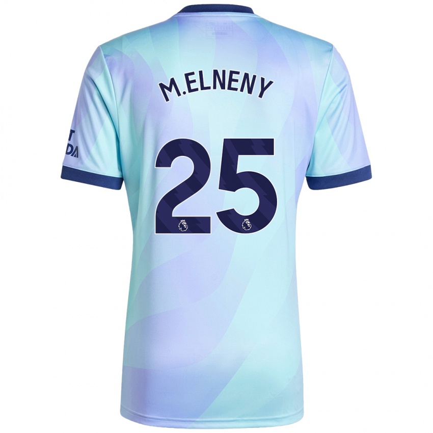 Kinder Mohamed Elneny #25 Aquamarin Ausweichtrikot Trikot 2024/25 T-Shirt