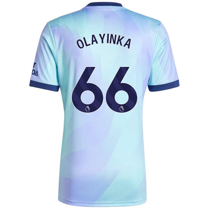 Kinder James Olayinka #66 Aquamarin Ausweichtrikot Trikot 2024/25 T-Shirt