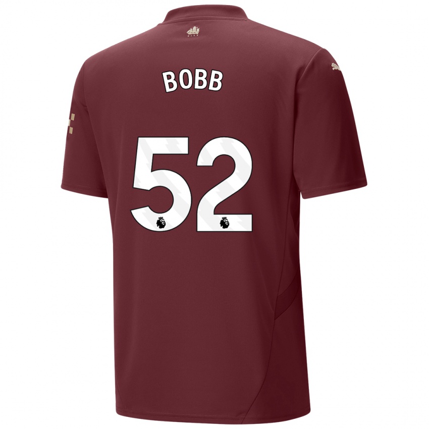 Kinder Oscar Bobb #52 Kastanienbraun Ausweichtrikot Trikot 2024/25 T-Shirt