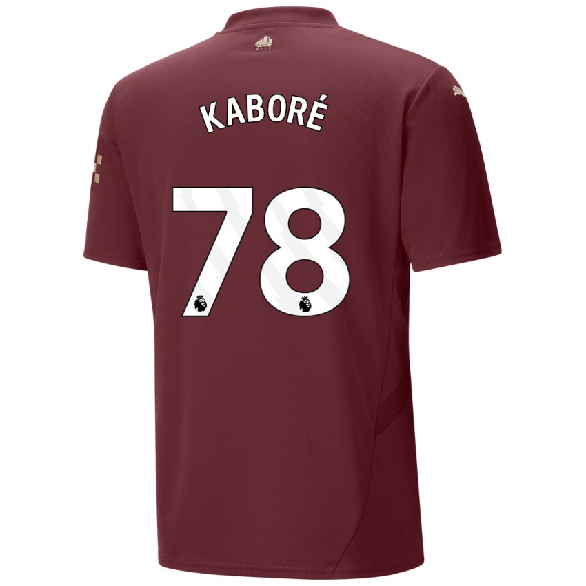 Kinder Issa Kabore #78 Kastanienbraun Ausweichtrikot Trikot 2024/25 T-Shirt