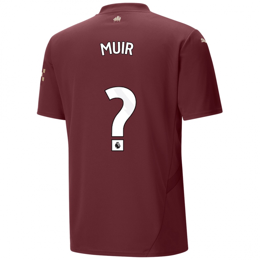 Kinder Ashton Muir #0 Kastanienbraun Ausweichtrikot Trikot 2024/25 T-Shirt