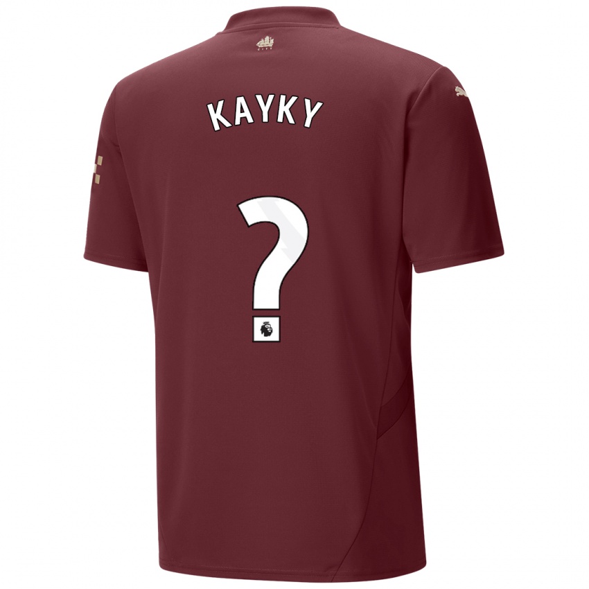 Kinder Kayky #0 Kastanienbraun Ausweichtrikot Trikot 2024/25 T-Shirt